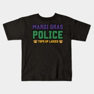 Mardi Gras Police Funny Quotes Humor Kids T-Shirt